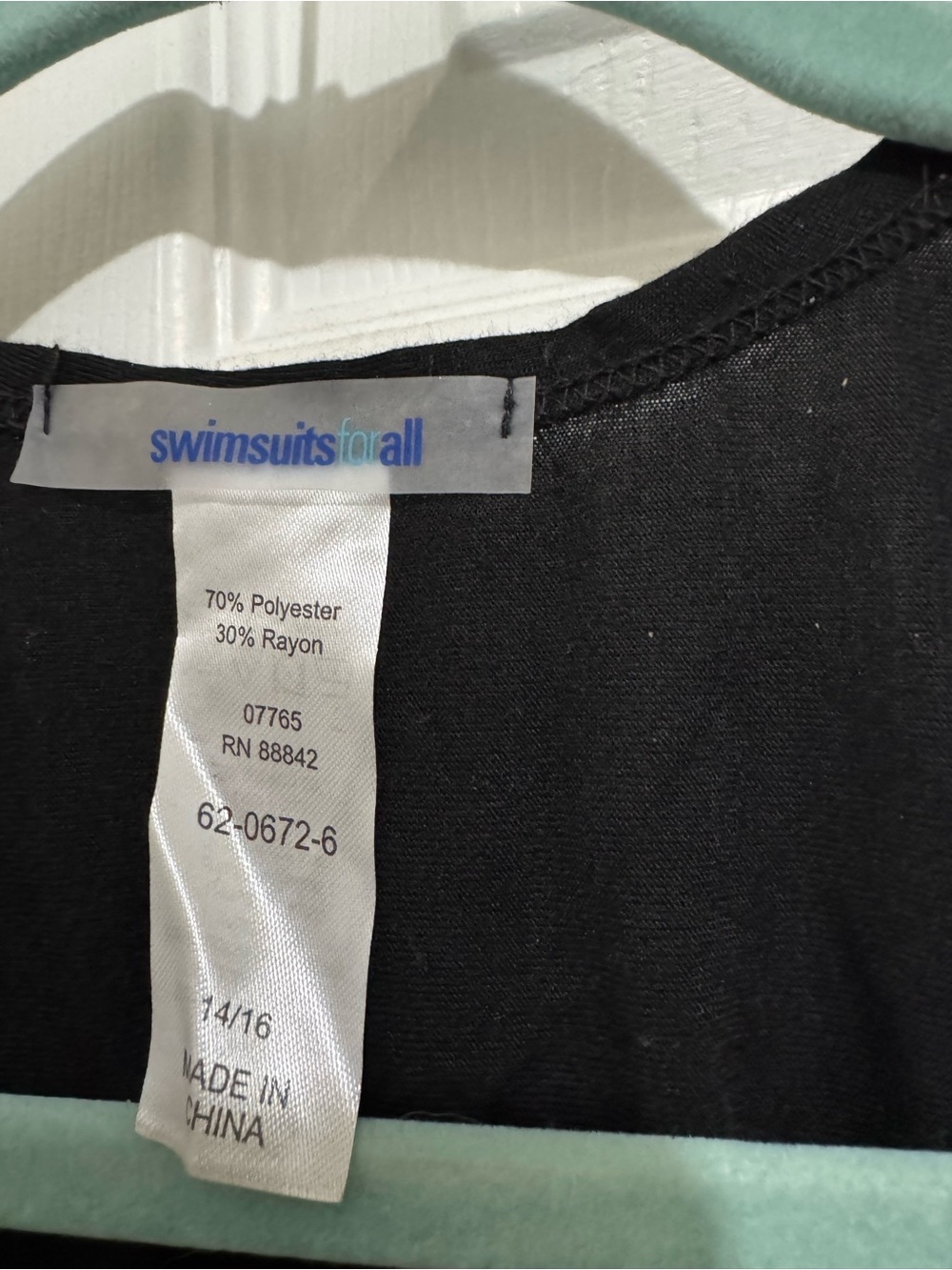 Swimsuits For All Kate V-Neck Black Short Sleeve Swim Coverup NWT - Picture 5 of 7